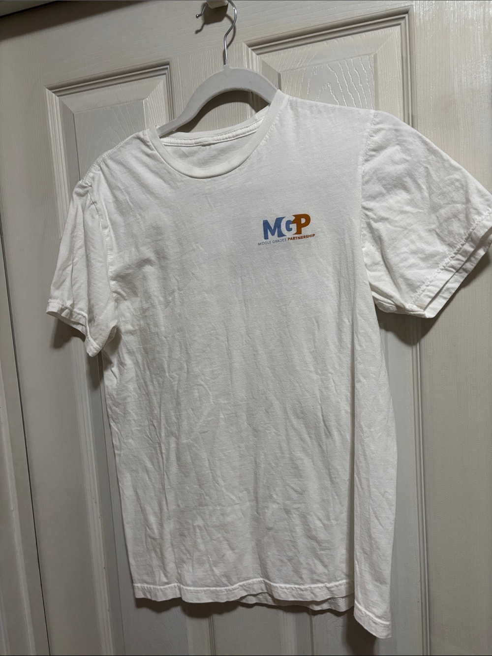 White Logo Crewneck T-Shirt -Casual Tee